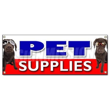 Signmission PET SUPPLIES BANNER SIGN pets supply signs dog food cat collar leash fish B-Pet Supplies